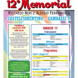 12°Memorial, il programma