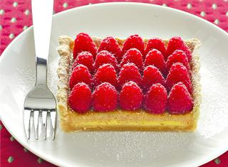 Torta ai lamponi con farina di farro