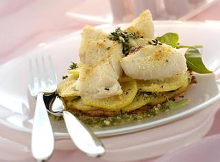 Merluzzo gratinato in bianco