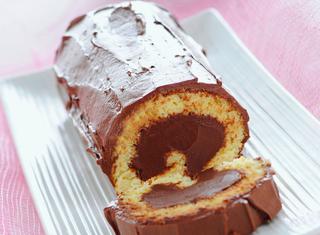 Tronchetto di Natale con ganache al cioccolato