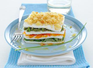 Millefoglie salata di verdure estive