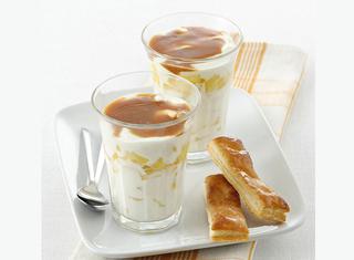 Yogurt con crema mou veloce