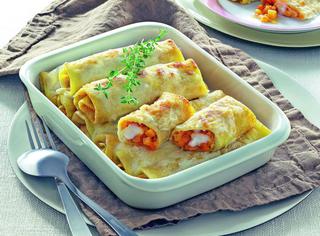 Cannelloni di crepes alla zucca