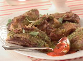 Capretto al forno con salsa agrodolce