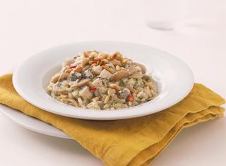 Risotto ai funghi champignon e gorgonzola