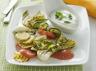 Verdure grigliate con salsa light