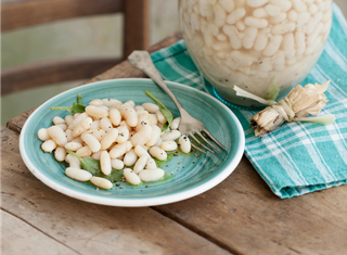 Fagioli cannellini al fiasco