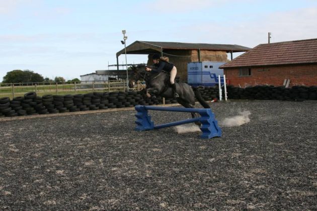 Jumping lesson at Bylam Livery Stables