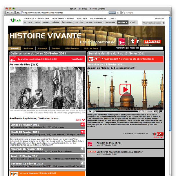 Réalisation site Internet histoire vivante