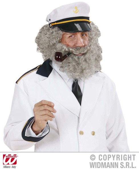 Character Curly Wig Beard for Prehistoric Caveman Native Fancy Dress Accessory