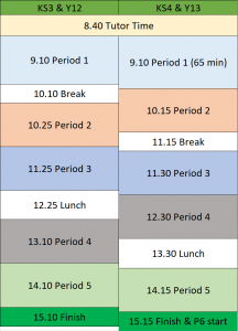 School Day 2020-21