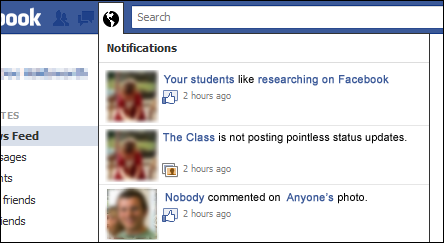 Use Facebook productively in the classroom.