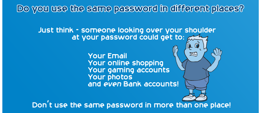 Don't use the same password for different accounts!