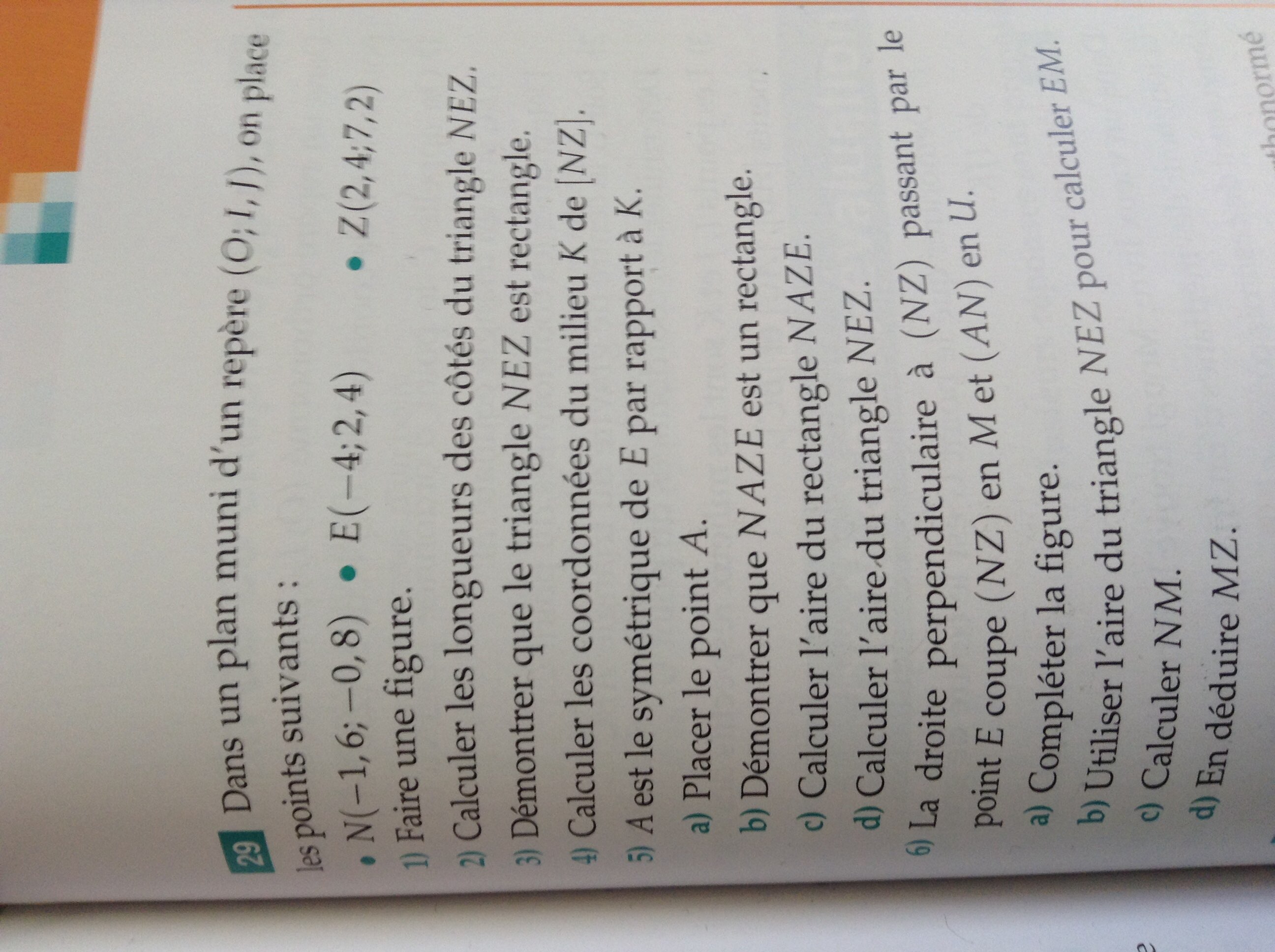 Exercice de Mathématiques à résoudre.