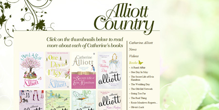 Catherine Alliott website, rebuilt with search engines in mind