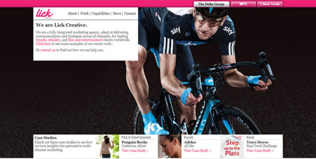 Lick Creative website, created by Solid Web Foundations