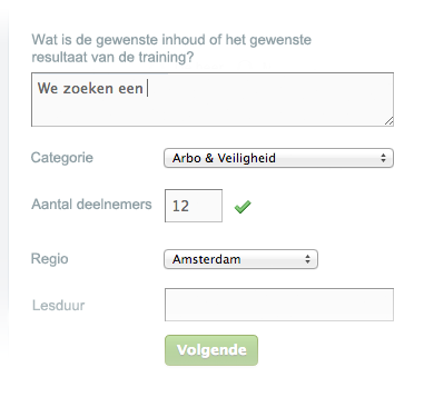 Het in-company conversie formulier