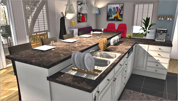 Click on the image to go the 3D project HomeByMe Spotlights four member projects in their newsletter every month