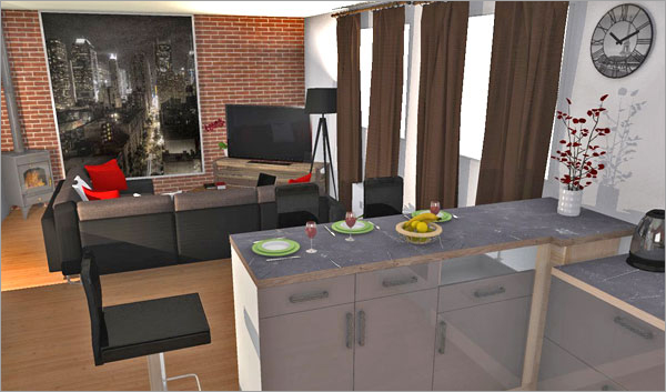 Click on the image to go to the 3D project HomeByMe Spotlights four member projects in their newsletter every month