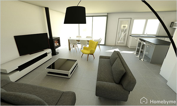 Cliquez sur l'image pour accéder au projet 3D Donnez vie à vos idées de design d'intérieur avec la 3D d'Homebyme