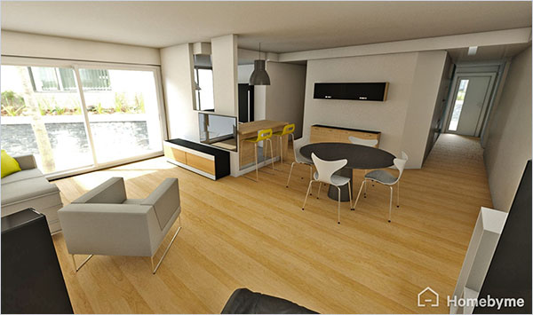 Cliquez sur l'image pour accéder au projet 3D Donnez vie à vos idées de design d'intérieur avec la 3D d'Homebyme