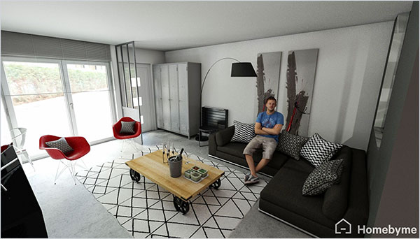 Cliquez sur l'image pour accéder au projet en 3D. Donnez vie à vos idées de design d'intérieur avec la 3D d'Homebyme