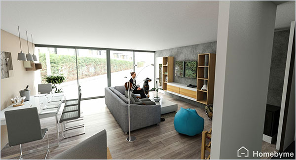 Cliquez sur l'image pour accéder au projet en 3D. Donnez vie à vos idées de design d'intérieur avec la 3D d'Homebyme