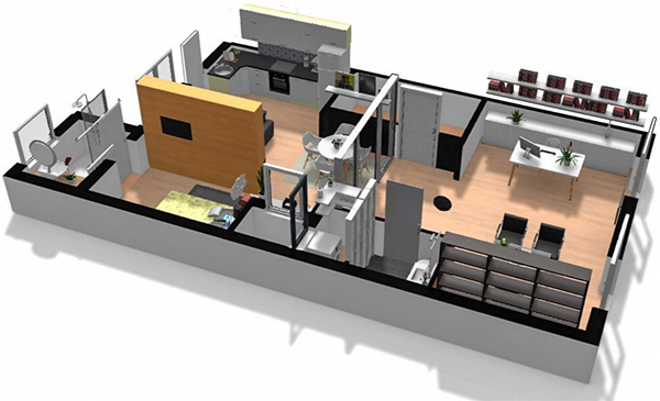 Vous en voulez plus ? Cliquez sur l'image pour accéder au projet en 3D. Donnez vie à vos idées de design d'intérieur avec la 3D d'Homebyme