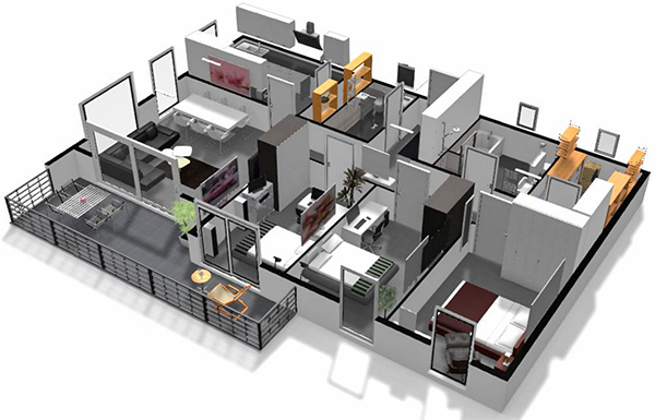 Vous en voulez plus ? Cliquez sur l'image pour accéder au projet en 3D. Donnez vie à vos idées de design d'intérieur avec la 3D d'Homebyme