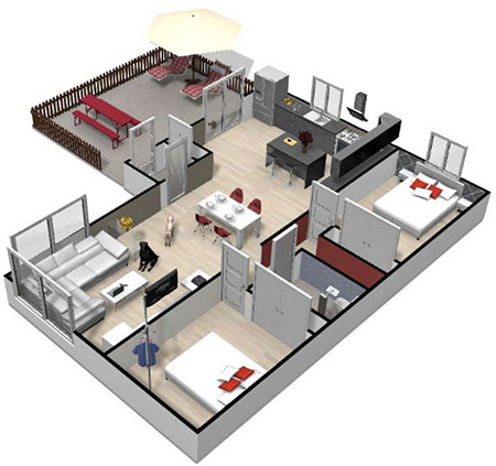 Click on the image to go to the 3D project in a new tab Homebyme helps bring your interior design ideas to life in 3D