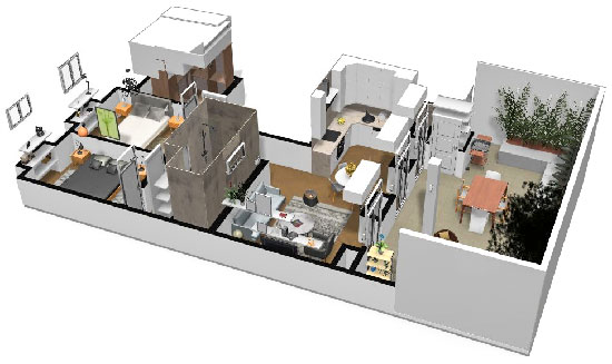 Click on the image to go to the 3D project in a new tab Homebyme helps bring your interior design ideas to life in 3D