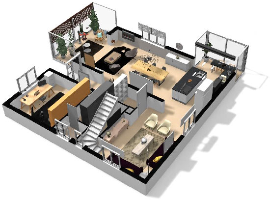 Click on the image to go to the 3D project in a new tab Homebyme helps bring your interior design ideas to life in 3D