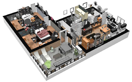 Click on the image to go to the 3D project in a new tab Homebyme helps bring your interior design ideas to life in 3D