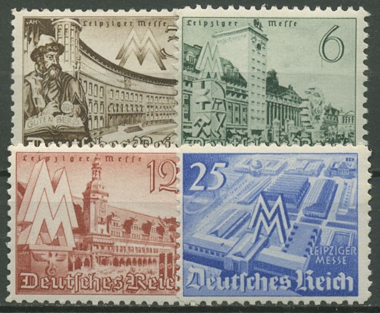 Deutsches Reich 1940 Leipziger Messe 739/42 postfrisch Briefmarken Dr