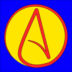 Atheist super hero tee shirt design