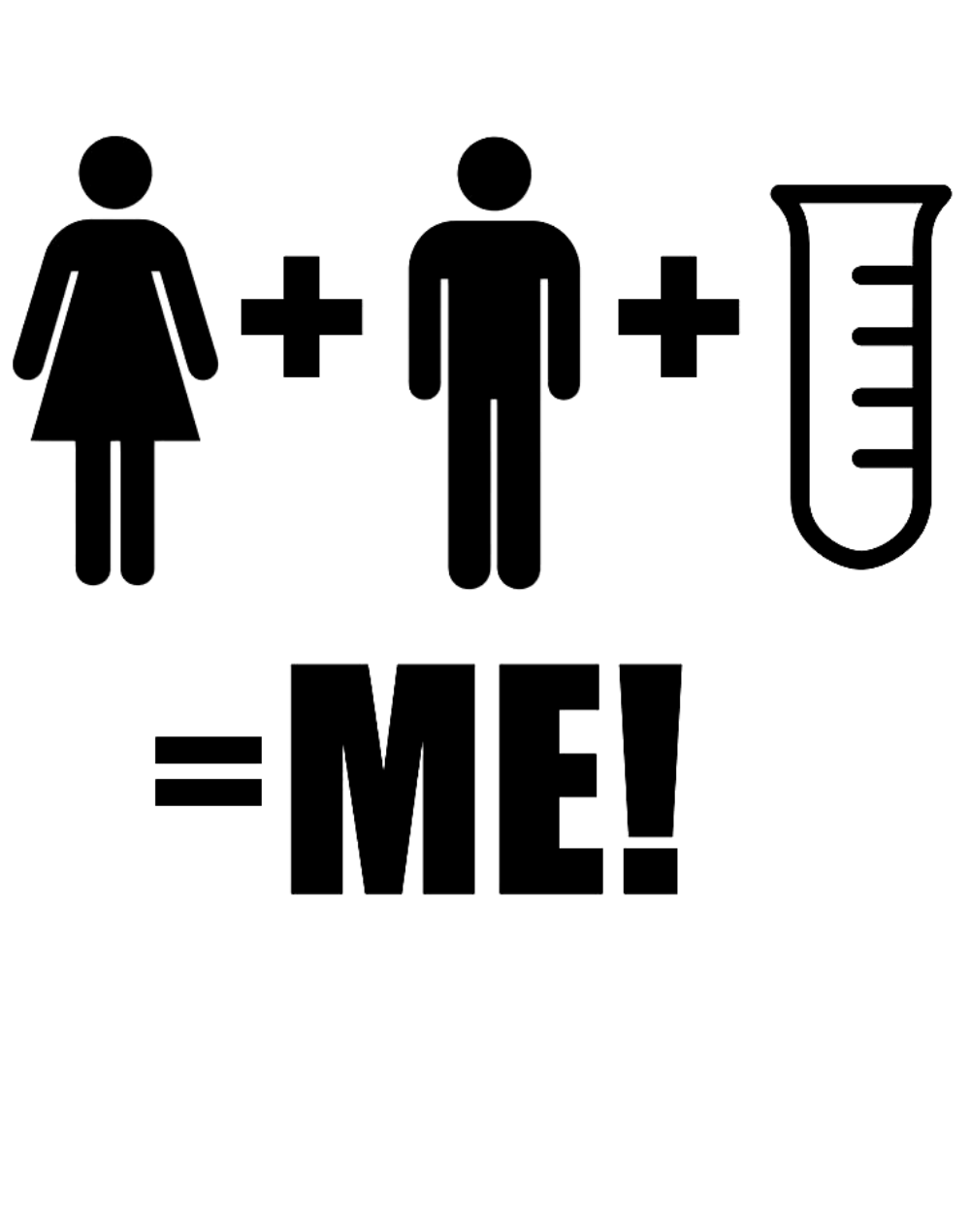 Mommy + Daddy + Test Tube = Me!