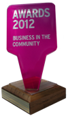 globehuggers win the business in the community award 2012