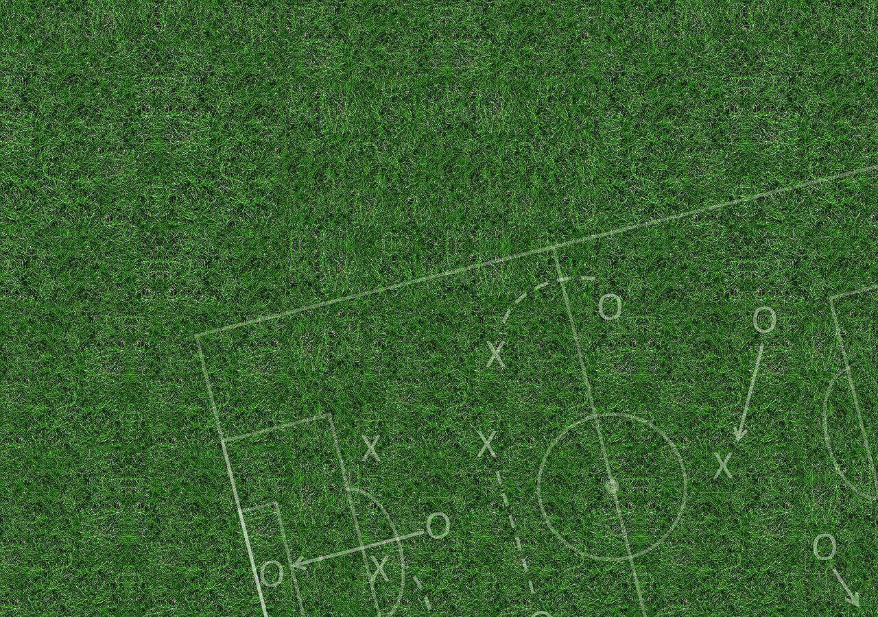 football field with tactics