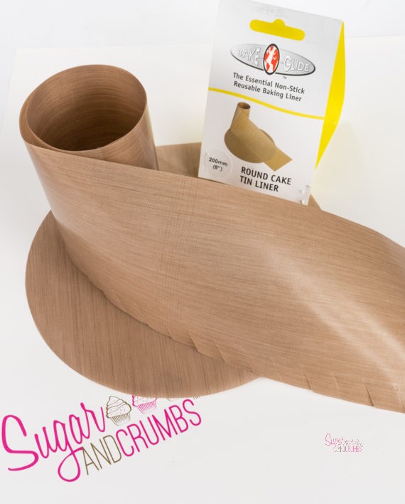 Round Cake Tin Liner Wall & Base 20cm/8inch BakeOGlide Sugar