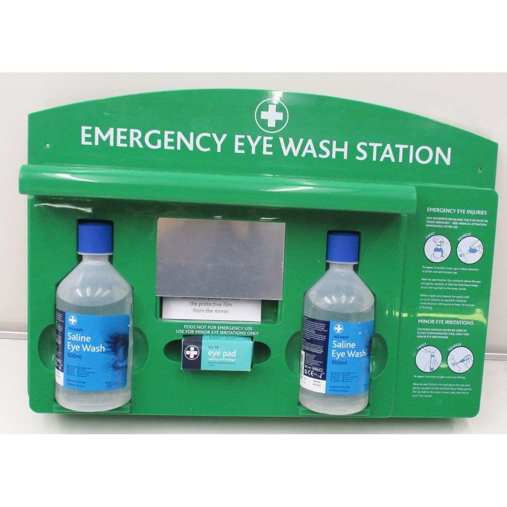 Eye Wash Station Emergency First Aid Wall Mounted Kit B4DM eBay