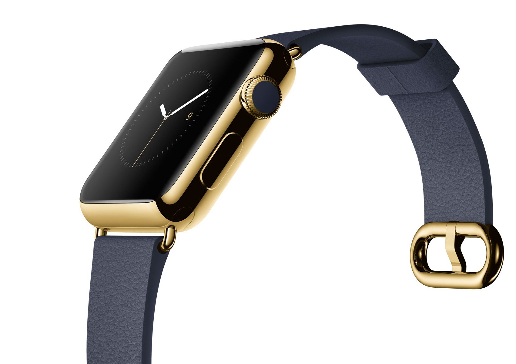 Apple Watch Edition, 18 karat gull, lanseres april 2015. Komplett med programvare, high tech i 2015.