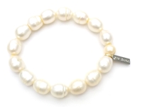 Bracelet élastique, perles de culture Keishi