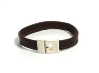 Bracelet cuir surpiqué