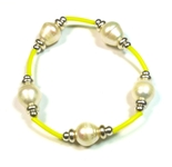 Bracelet Scoubidou keishi et métal élastique