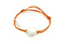 Bracelet palet de nacre blanc