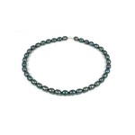 Ras de cou en perles keishi noires 9-10mm