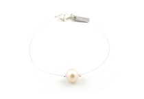 Bracelet nylon perle de culture