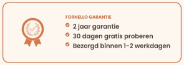 2 jaar garantie + 30 dagen gratis proberen