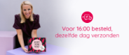 Op werkdagen voor 16.00 uur besteld, dezelfde dag verzonden