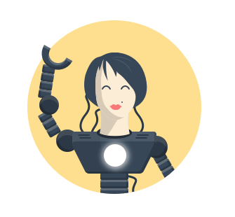 Roboter winkt